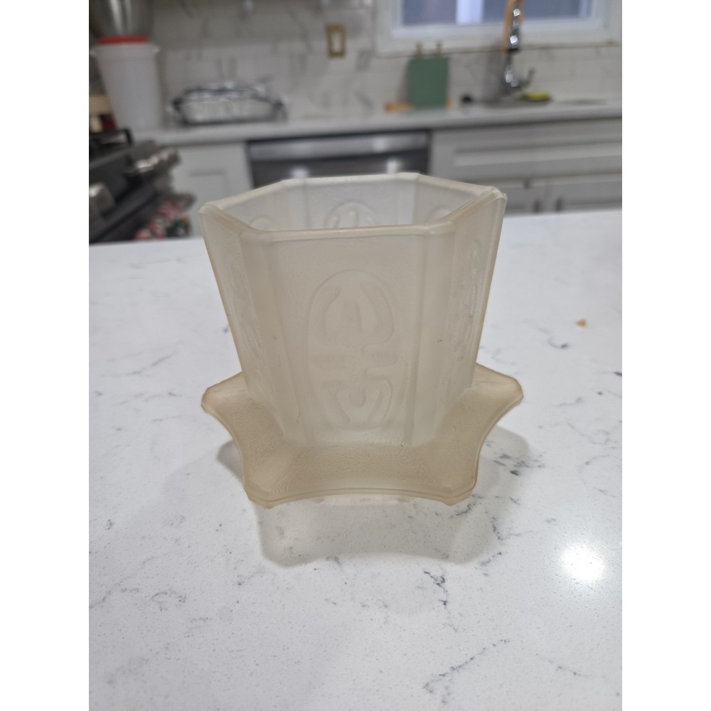Homco Vintage Frosted Clear Pagoda Style Fairy Lamp BOTTOM Only Replacement